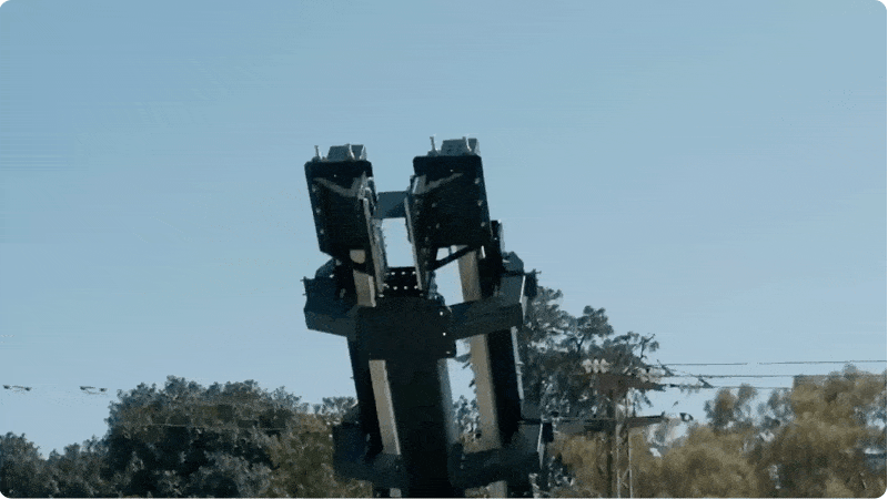 FireDome wildfire-defense system in action